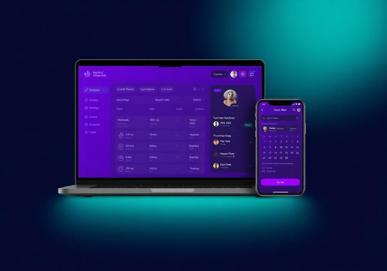 Salon booking dashboard mockup